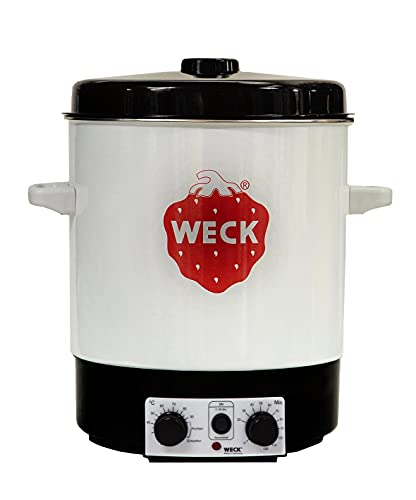 WECK Einkochautomat WAT 15 (Einkochtopf emailliert, Heißwasserspender, Glühweinkocher, mit Thermostat, mit Zeitschaltuhr, 29 Liter) 6830, Schwarz
